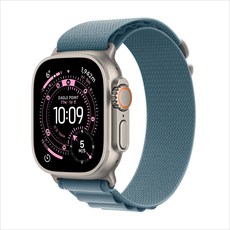 Apple 2025 애플워치 Ultra 3 알파인루프, 49mm, GPS+Cellular, 내추럴/라이트 블루, Small