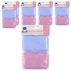 濕紙巾專用盒蓋, 12個, 藍色 + 粉色