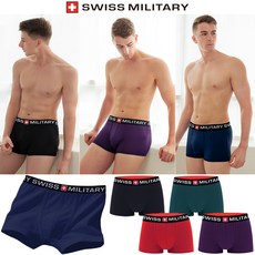 SWISS MILITARY 男士大標誌四角褲 男士內褲 5件組