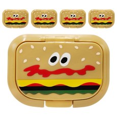 Skater 銀離子濕紙巾蓋 10.8 x 7.8 x 1.4cm, BURGER CONX 多色, 5個