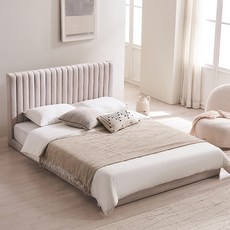 삼익가구 더문 침대 프레임 + 파워 본넬스프링 매트리스 세트 방문설치, 오트밀(프레임), 아이보리(매트리스)