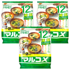 marukome 一休味噌湯 減鹽 12食, 191.1g, 3袋