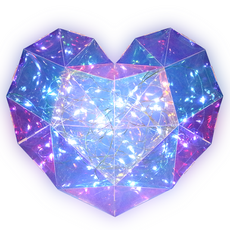 KUMHO Beongaepyo DIY 極光情境燈 愛心, 彩虹色