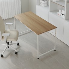 소프시스 위더스 멀티 책상 1260, 티크판넬 + 화이트프레임