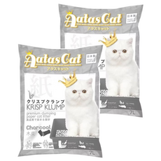 Aatas Cat 加冕貓 活性碳 優質可凝結紙貓砂 7L, 2包