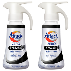 Attack ZERO 滾筒洗衣機用洗衣精 按壓式, 400g, 2瓶