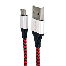 Kinyo Type-C交錯格紋極速充電傳輸線 USB-C08, 2m, 紅色, 1條