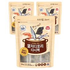 해표 멸치디포리 다시팩, 150g, 3개