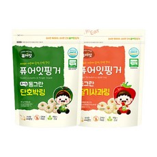 Pure Eat 圓形米餅組, 甜南瓜口味 + 草莓蘋果口味, 40g, 4包