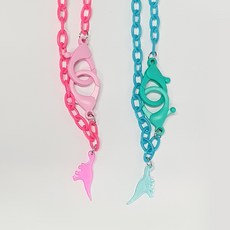 The Grow幼兒恐龍鍊條口罩掛繩 2件組