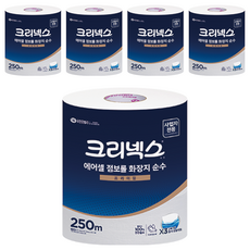 Kleenex 舒潔 單層空氣感壓紋大捲筒衛生紙, 250m, 3捲, 5袋