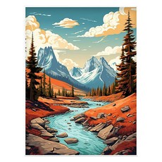 데이소이 마운틴뷰 DIY 보석십자수 30 x 40 cm, 04 숲의가을, 1개