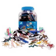 DINOLAP 方形桶海洋動物公仔 40入組, 1套