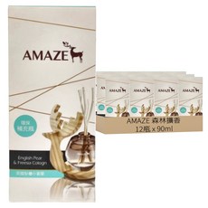 AMAZE 森林擴香環保補充瓶, 英國梨與小蒼蘭, 90ML, 12瓶