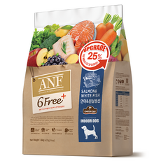 ANF 전연령 식스프리 플러스 인도어 독 건식사료, 연어+흰살생선, 1.6kg, 1개