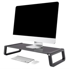 Leto 強化玻璃螢幕架, 黑色