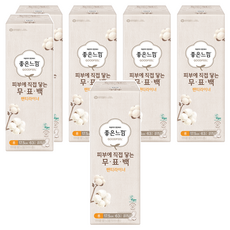 좋은느낌 무표백 팬티라이너, 롱, 63개입, 6개