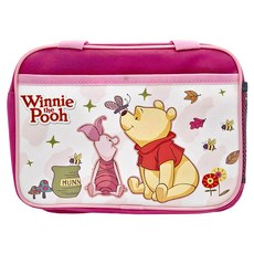 Winnie the Pooh 方型便當袋 WP7A33-42 尼龍 塑膠, 26 x 23 x 15cm, 小熊維尼 粉色, 1個