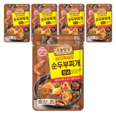 오뚜기 오늘밥상 바지락새우 순두부찌개 양념, 90g, 5개