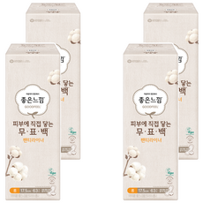좋은느낌 피부에 직접 닿는 무표백 유기농순면 팬티라이너, 롱, 63개입, 4개