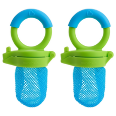 munchkin 滿趣健 新鮮食物咬咬訓練器, 藍, 2個
