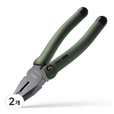 델리 툴즈 홈시리즈 미니 펜치 뺸찌 뺀치 니들 롱노즈 플라이어 그린 EHT2007L, 2개