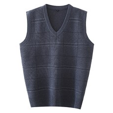 男士DM V領提花針織背心
