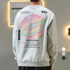 MCT Moon Collection 男女通用毛圈布寬鬆版極光大學T