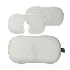 Lavi bebe 嬰兒天絲棉透氣定型枕, 白色