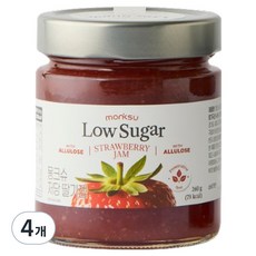 몽크슈 저당 딸기잼 with 알룰로스, 260g, 4개