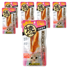 INABA CIAO 啾嚕 高齡貓 燒魚柳條, 綠茶消臭成分配合, 土佐清水港直接輸送本鰹, 肉質柔軟方便吞食, 柴魚片風味, 30g, 6包