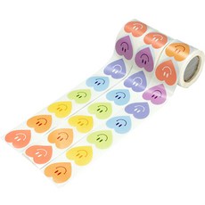 All That Party Variety Smile Roll Label Heart Pastel 3p 套組, 1套, 混合顏色