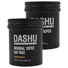 DASHU Original Super Mat Wax 男性專用頂級髮蠟, 強力塑型, 含黑豆, 摩洛哥堅果精油, 椰子香, 100ml, 2罐