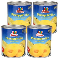 프레스코 파인애플슬라이스 통조림, 830g, 4개