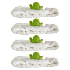 仙人掌+萌芽洗臉帶, 混色, 4個