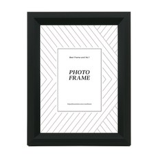 예쁜칼라 사진액자, 블랙, 1개