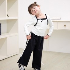 WALTONKIDS 女童時尚蝴蝶結上下裝套組