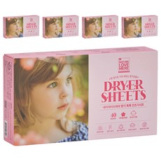 NATURE LOVE MERE 嬰幼兒衣物柔軟烘衣紙 櫻花香 40片, 80g, 5個