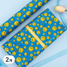 Good given Happy Smile 金屬捲筒包裝紙, 藍色, 2個