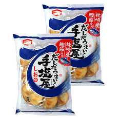 龜田製菓 手鹽屋薄鹽米果 採用枕崎產柴魚高湯製作, 120.5g, 2袋