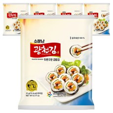 광천김 소문난 두번 구운 김밥김, 22g, 5개