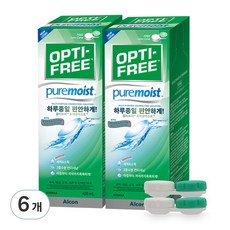 옵티프리 퓨어모이스트 렌즈세정액 + 렌즈케이스, 420ml, 6세트
