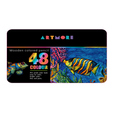 ARTMORE 專業用彩色鉛筆鐵盒, 1個, 48色