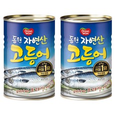 동원 자연산 고등어 통조림, 400g, 2개