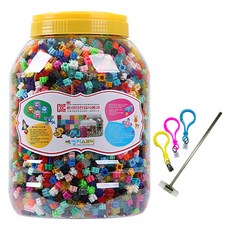 彩色故事 10mm 19色 6500片造型積木組 + 圖案 + 掛環 (隨機出貨), 1套, 多色