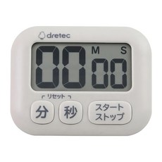 dretec 波波拉大螢幕計時器 3按鍵 T-591BE 米白色, 1個