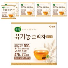 순작 유기농 한 잔 보리차 티백, 1.5g, 100개입, 6개