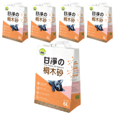 甘淨 桐木凝結貓砂 茉莉香 6L, 桐木茉莉香, 5袋