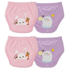 아가짱 프랜들리 6중 배변훈련팬티, 토끼, 구름, 2세트