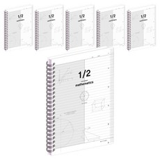 위드나 2분할 PP 수학노트 80-0101, 랜덤발송, 6개